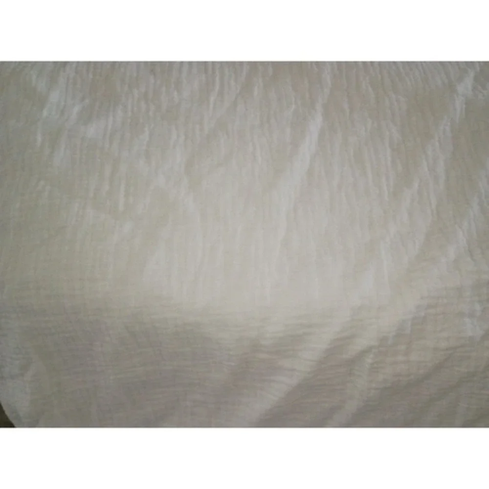 White Muslin Duvet Cover Queen 90x90 100% Cotton Textured‎ Gauze Zipper Closure